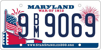 MD license plate 9BM9069