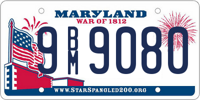 MD license plate 9BM9080