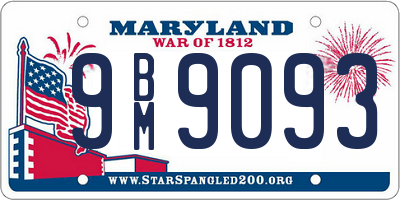 MD license plate 9BM9093