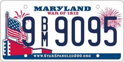 MD license plate 9BM9095