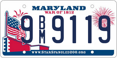 MD license plate 9BM9119