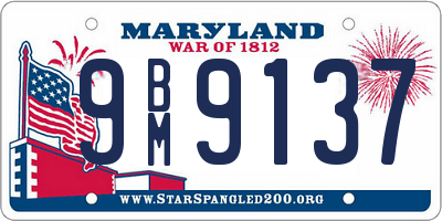 MD license plate 9BM9137