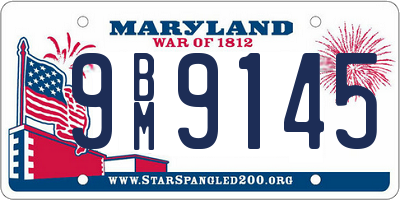 MD license plate 9BM9145