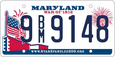 MD license plate 9BM9148