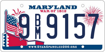 MD license plate 9BM9157