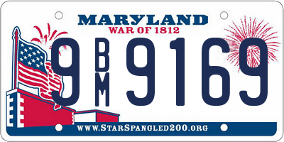 MD license plate 9BM9169