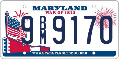 MD license plate 9BM9170