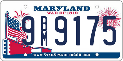 MD license plate 9BM9175