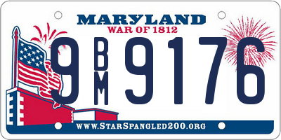 MD license plate 9BM9176