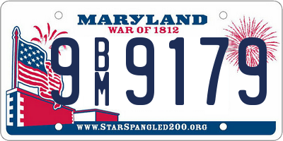 MD license plate 9BM9179