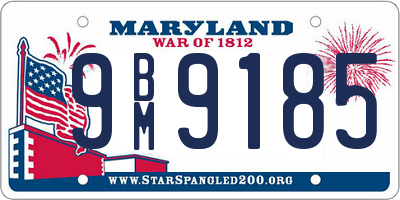 MD license plate 9BM9185