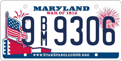 MD license plate 9BM9306