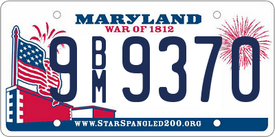 MD license plate 9BM9370