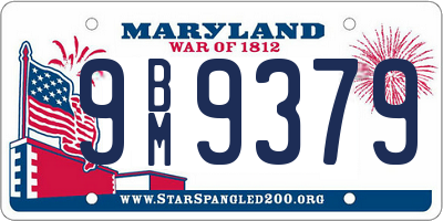 MD license plate 9BM9379