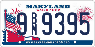 MD license plate 9BM9395