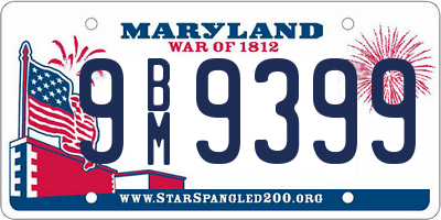 MD license plate 9BM9399