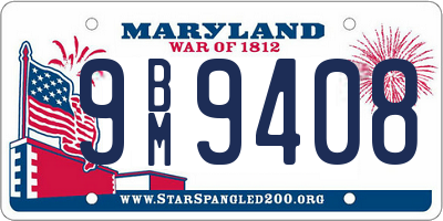 MD license plate 9BM9408