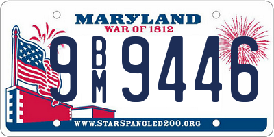 MD license plate 9BM9446