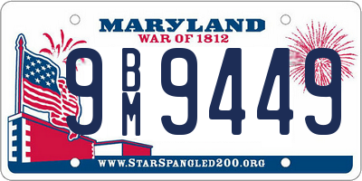 MD license plate 9BM9449