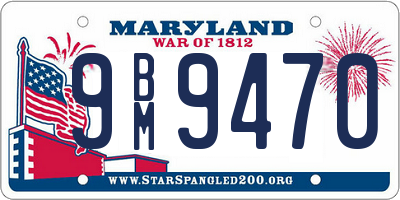 MD license plate 9BM9470