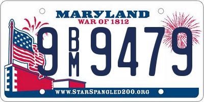 MD license plate 9BM9479