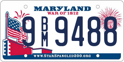 MD license plate 9BM9488