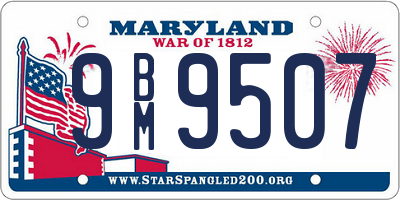 MD license plate 9BM9507