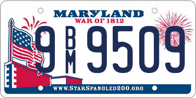 MD license plate 9BM9509