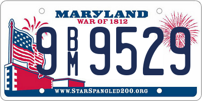 MD license plate 9BM9529