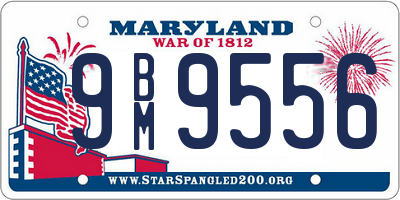 MD license plate 9BM9556