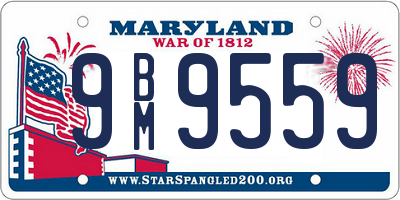 MD license plate 9BM9559