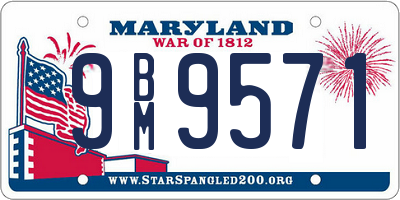 MD license plate 9BM9571