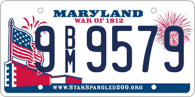 MD license plate 9BM9579