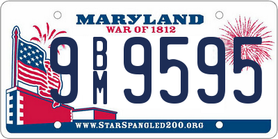 MD license plate 9BM9595