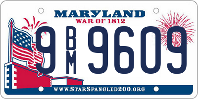 MD license plate 9BM9609