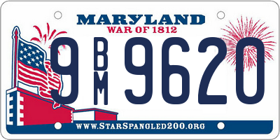 MD license plate 9BM9620