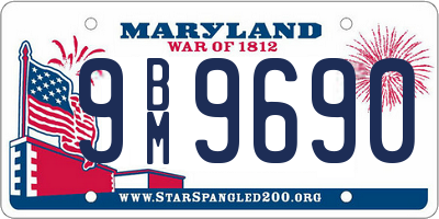 MD license plate 9BM9690