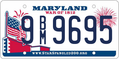 MD license plate 9BM9695