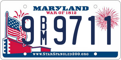 MD license plate 9BM9711