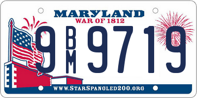 MD license plate 9BM9719