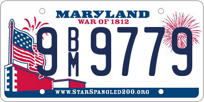 MD license plate 9BM9779