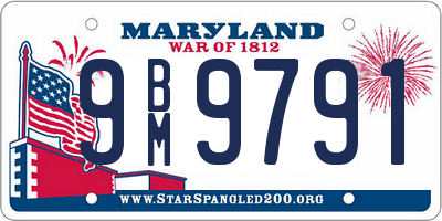 MD license plate 9BM9791