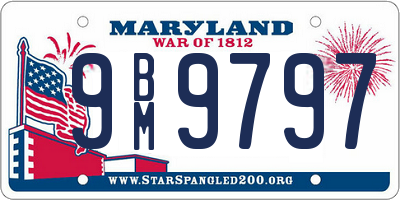 MD license plate 9BM9797