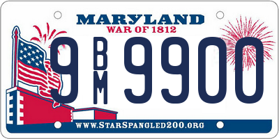 MD license plate 9BM9900