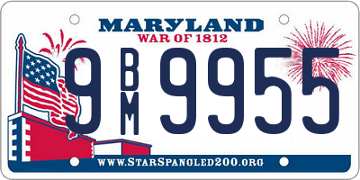 MD license plate 9BM9955