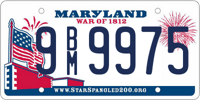 MD license plate 9BM9975