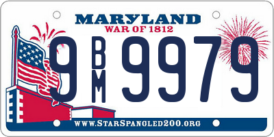 MD license plate 9BM9979