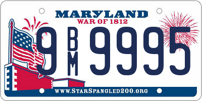 MD license plate 9BM9995