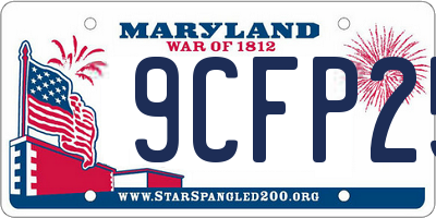 MD license plate 9CFP25