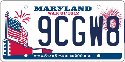 MD license plate 9CGW86